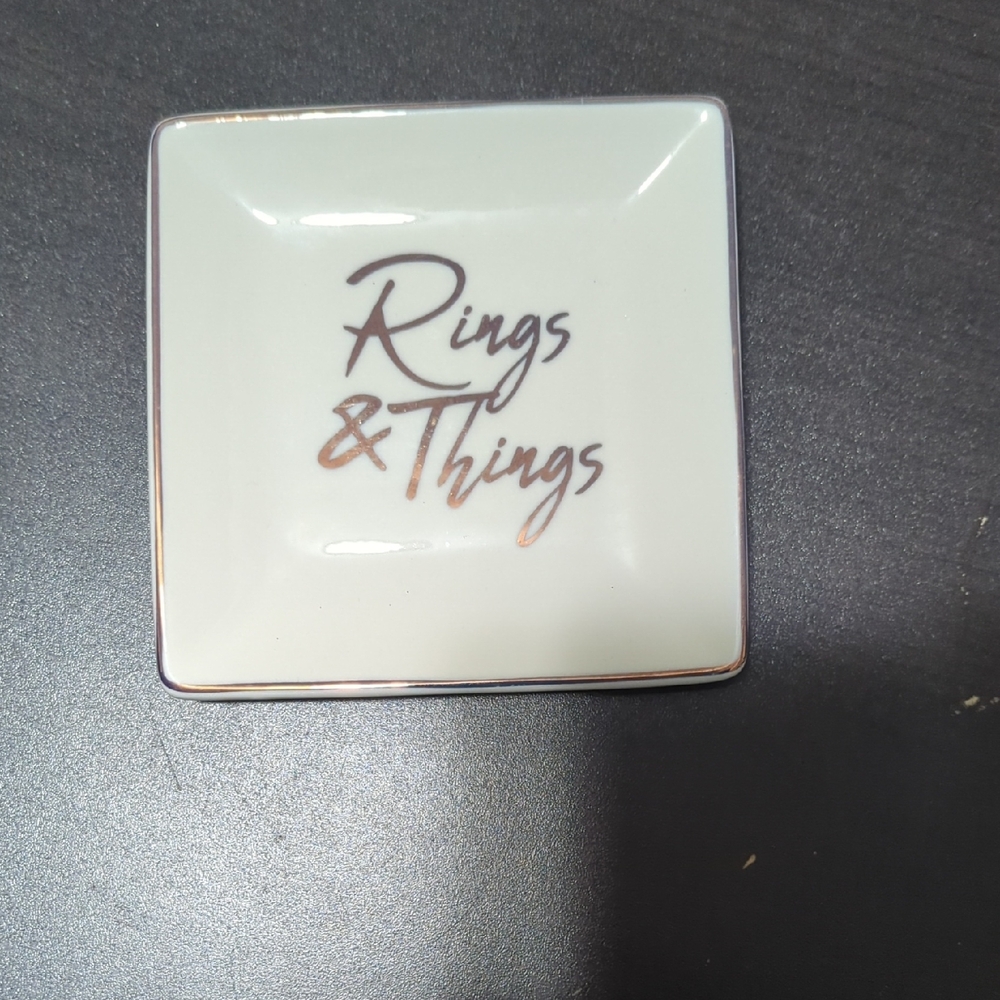 White Ceramic Ring Dish